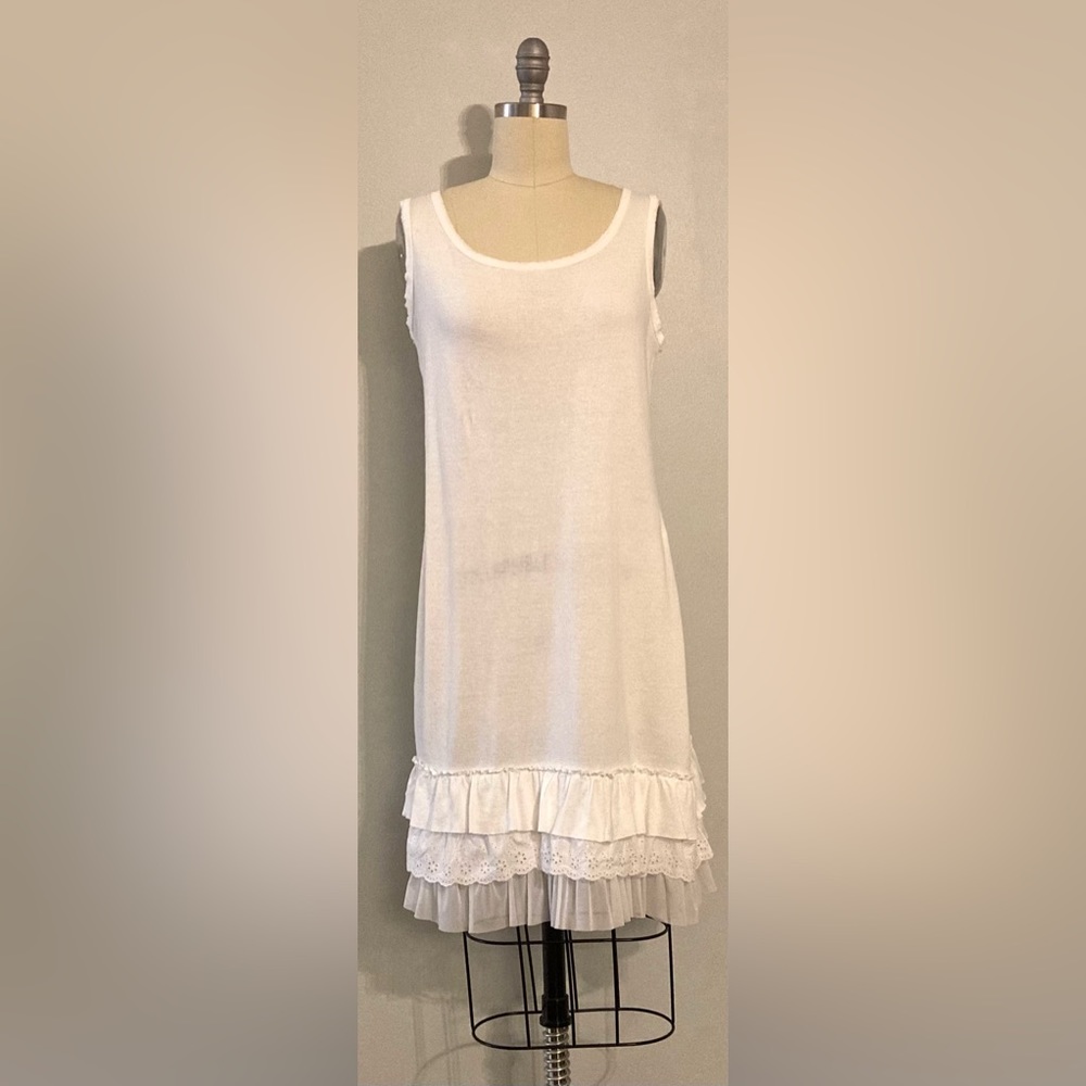 Cotton Ruffle Balletcore Dress by 213. NWT. Size Large. Perfect for summer!